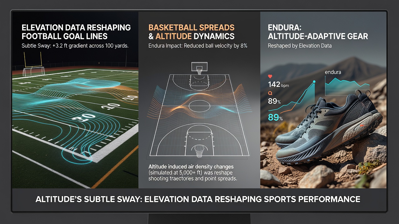Horse racing track elevation map highlighting endurance factors at altitude