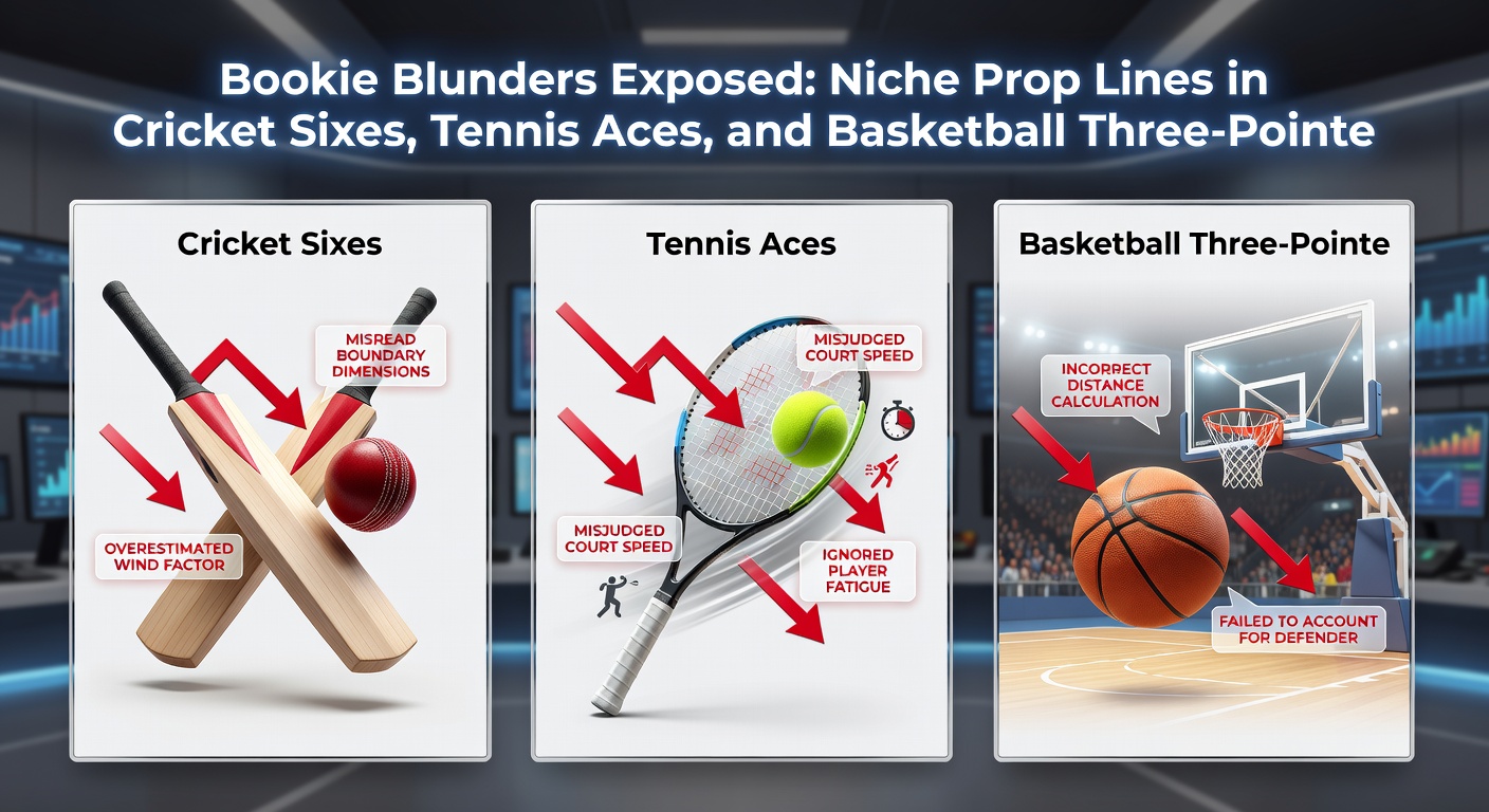 Tennis player serving an ace during a high-stakes match, overlaid with prop betting lines showing bookmaker variance