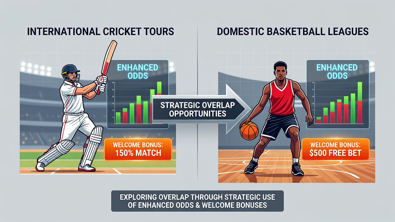 International cricket tours overlapping with domestic basketball league schedules in June 2026