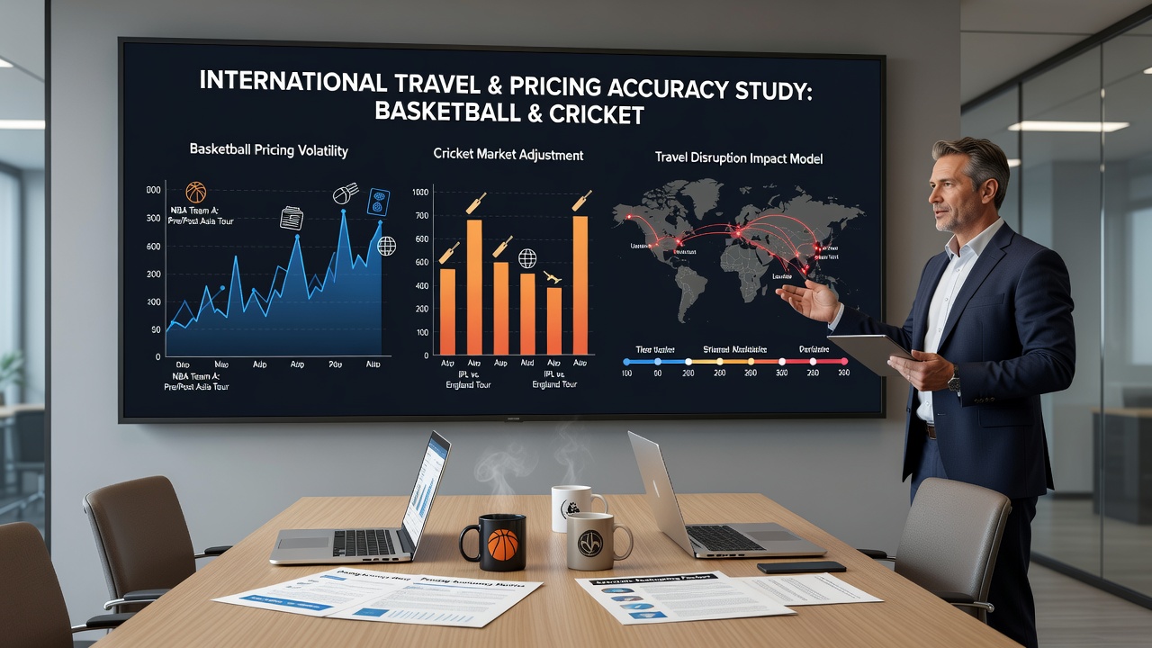 Cricket and basketball travel fatigue charts used by international bookmakers to refine live odds