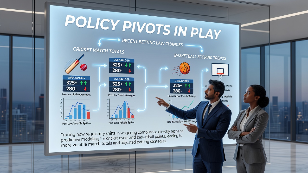 Analytics dashboard on a wagering platform highlights adjusted basketball player props and cricket session totals after recent policy updates