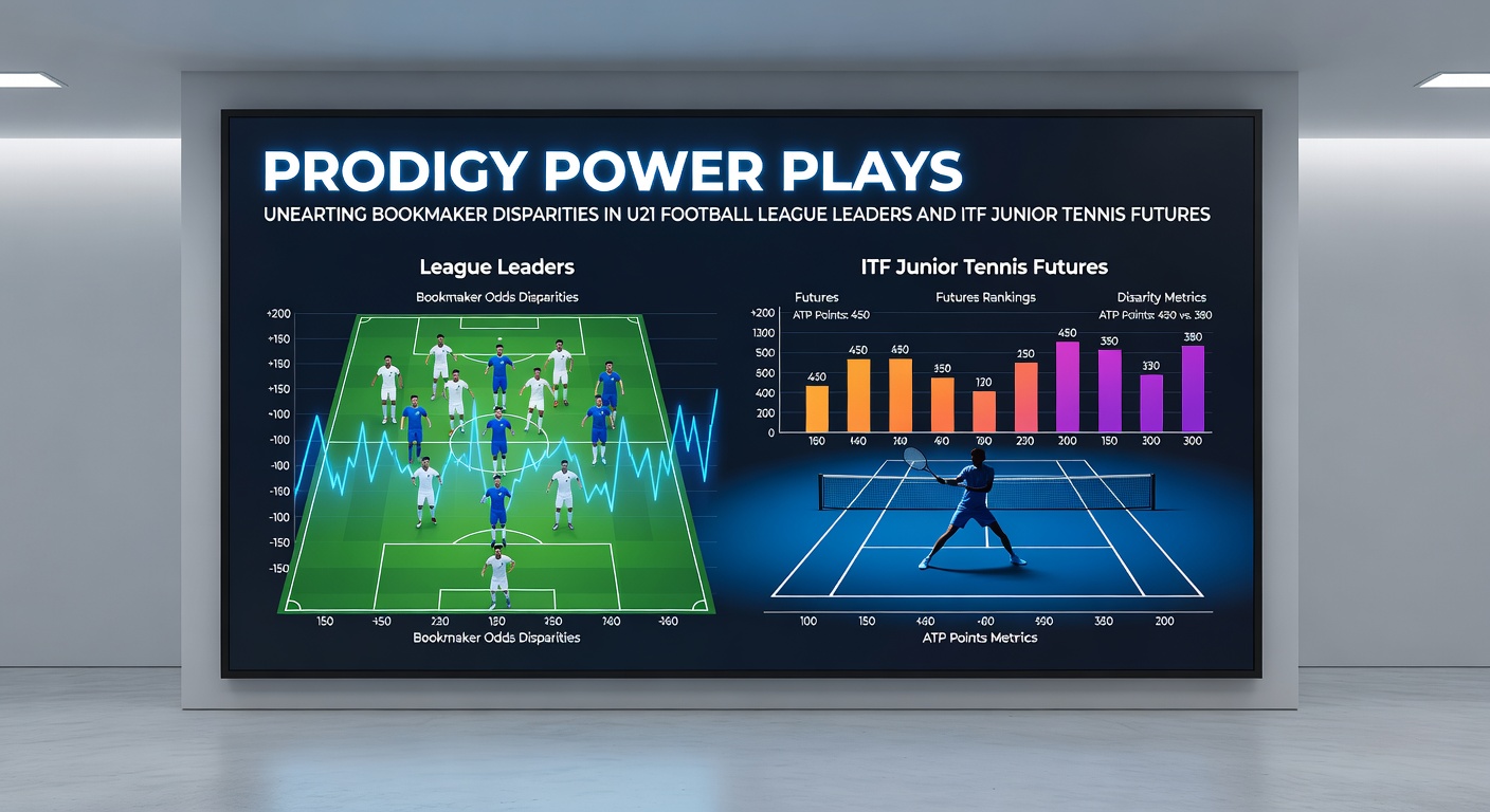 Young footballers in action during a U21 league match, highlighting emerging talents with varying bookmaker odds overlays