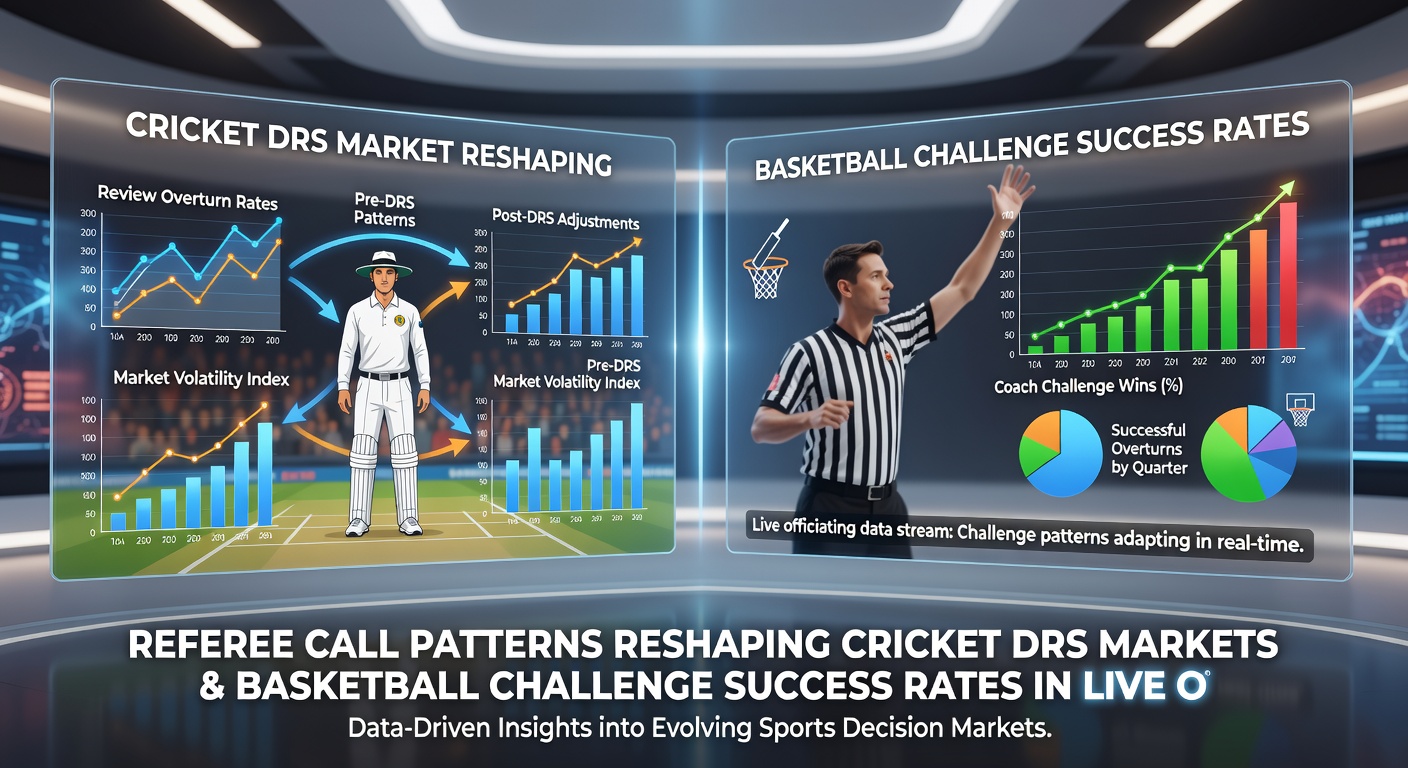 Basketball referee crew reviewing a challenge play while live odds adjust across bookmaker interfaces