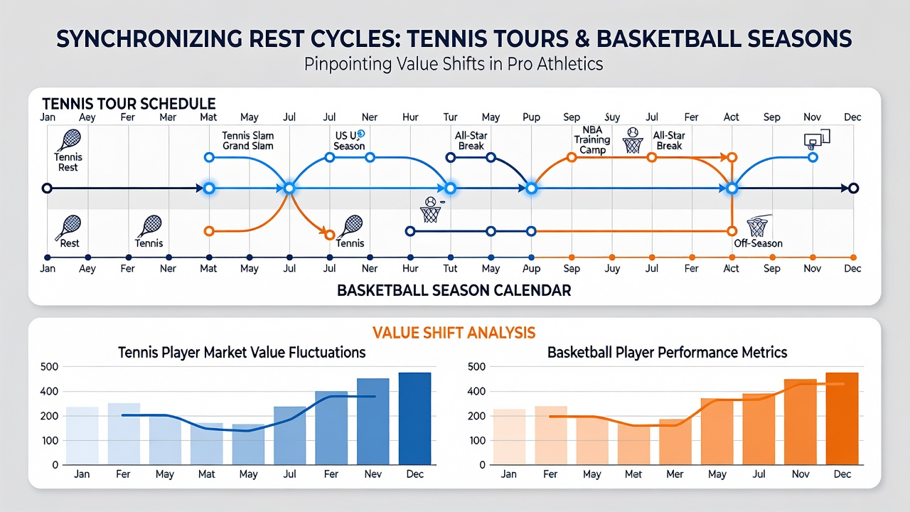 Basketball court with rest day schedule and prop bet odds displayed on a monitor