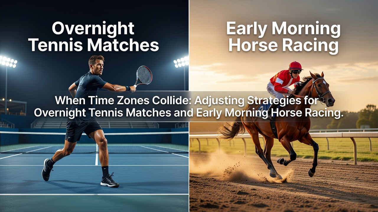 Comparison of live odds movement charts for tennis and horse racing across different time zones on bookmaker interfaces